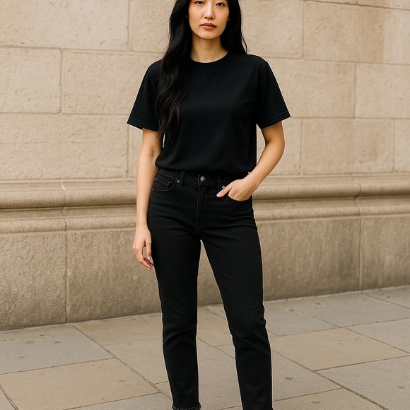 Vince Camuto Black Straight Leg Jeans Modern Fit - Picture 1 of 7